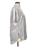 Faded Glory Metallic Silver Short Sleeve Top Size 1X - photo 4