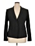 Ann Taylor Solid Stripes Black Blazer Size 16 - photo 1