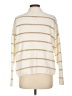 Rachel Zoe 100% Polyester Stripes Ivory Turtleneck Sweater Size L - photo 2