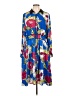 Melissa McCarthy Seven7 100% Polyester Print Blue Casual Dress Size L - photo 1