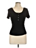 1.State Black Short Sleeve Top Size L - photo 1