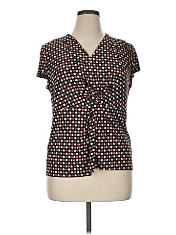 AK Anne Klein Short Sleeve Blouse (view 1)