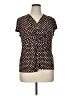 AK Anne Klein Polka Dots Black Short Sleeve Blouse Size XL (petite) - photo 1