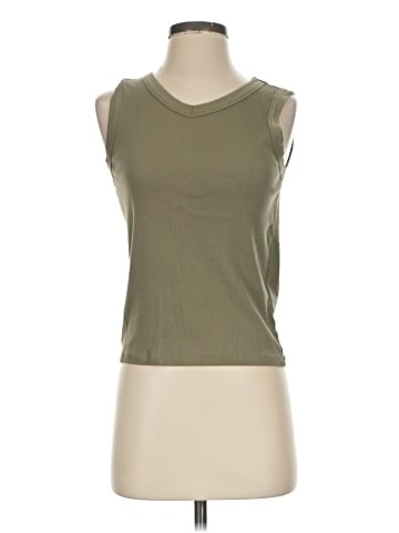 Madewell (Re)generative Cotton Ribbed High V-Neck Tank (view 1)
