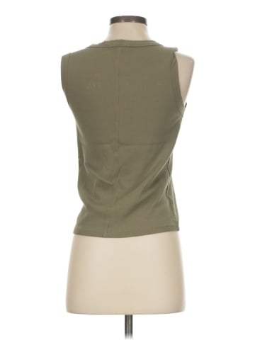 Madewell (Re)generative Cotton Ribbed High V-Neck Tank (view 2)