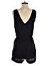 Madison 100% Polyester Solid Black Romper Size S - photo 2