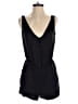 Madison 100% Polyester Solid Black Romper Size S - photo 1