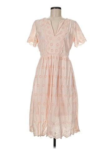 Madewell Scalloped Eyelet Midi Dress (view 1)