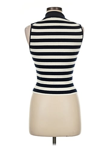 Madewell Owen Polo Sweater Tank in Stripe (view 2)