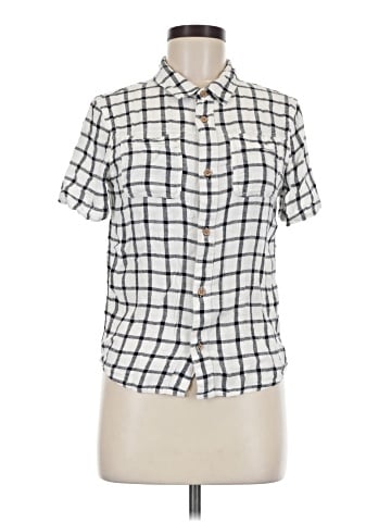 dip Short Sleeve Blouse (view 1)