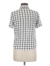 dip Checkered-gingham Ivory Short Sleeve Blouse Size 16 - photo 2