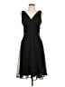 Connected Apparel 100% Polyester Solid Black Cocktail Dress Size 10 Petite - photo 1
