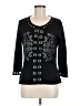Michael Simon Black 3/4 Sleeve Silk Top Size M - photo 1