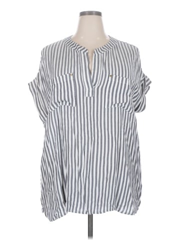 Jones New York Signature Short Sleeve Blouse (view 1)