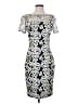 St. John 100% Polyester Paisley Silver Cocktail Dress Size 2 - photo 1