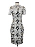 St. John 100% Polyester Paisley Silver Cocktail Dress Size 2 - photo 2