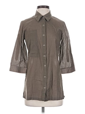 Only 3/4 Sleeve Button-Down Shirt (view 1)