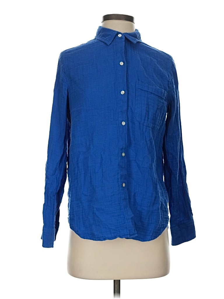 Pre-owned Rails Long Sleeve Button Down Shirt In Blue