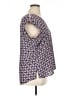 DR2 100% Polyester Purple Short Sleeve Blouse Size XL - photo 4