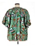 Entro Tropical Green Short Sleeve Blouse Size XL - photo 2