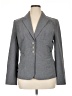 The Limited Solid Stripes Gray Blazer Size 14 - photo 1