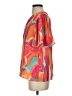 Flying Tomato 100% Polyester Color Block Orange Short Sleeve Blouse Size S - photo 5