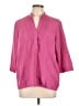 Blair Pink 3/4 Sleeve Blouse Size L - photo 1