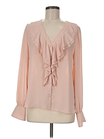 White House Black Market Long Sleeve Blouse (view 1)