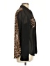 Mine 100% Polyester Animal Print Black Long Sleeve Blouse Size L - photo 4