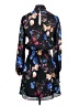 Parker 100% Polyester Floral Black Casual Dress Size S - photo 2