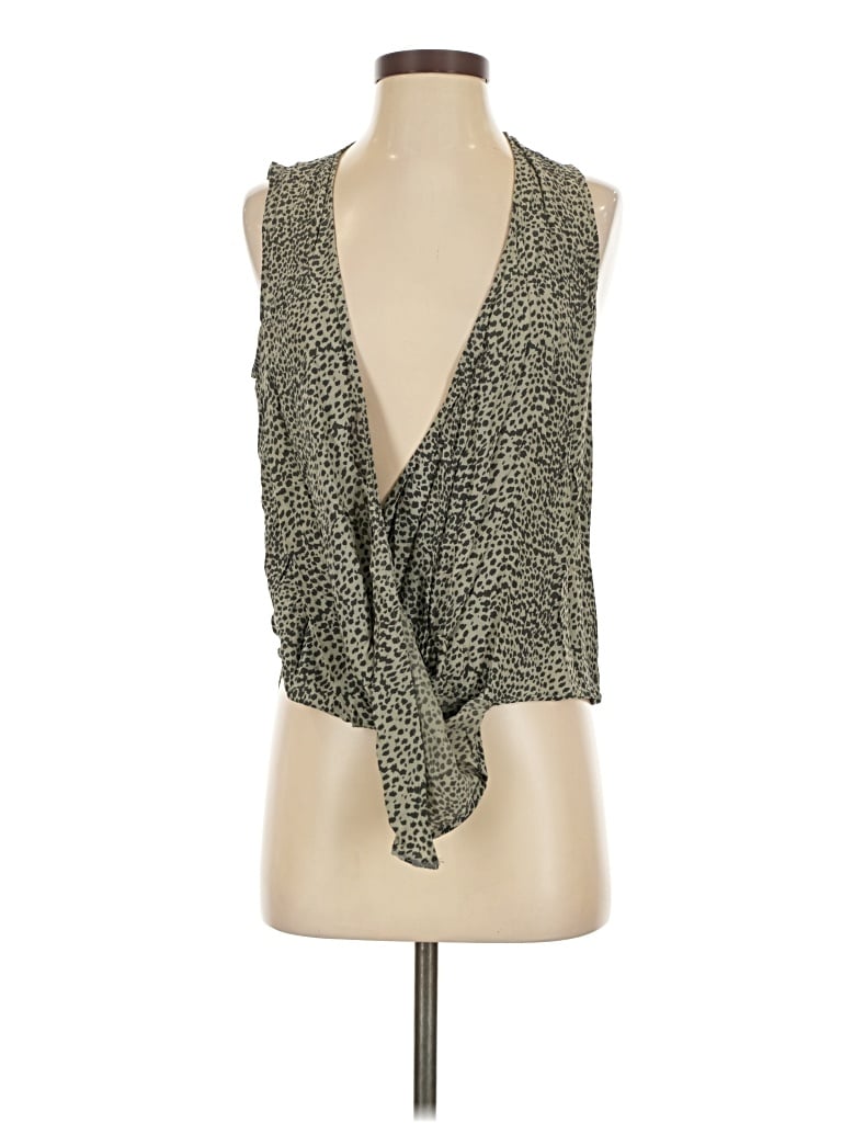 Pre-owned Rails Sleeveless Blouse In Green