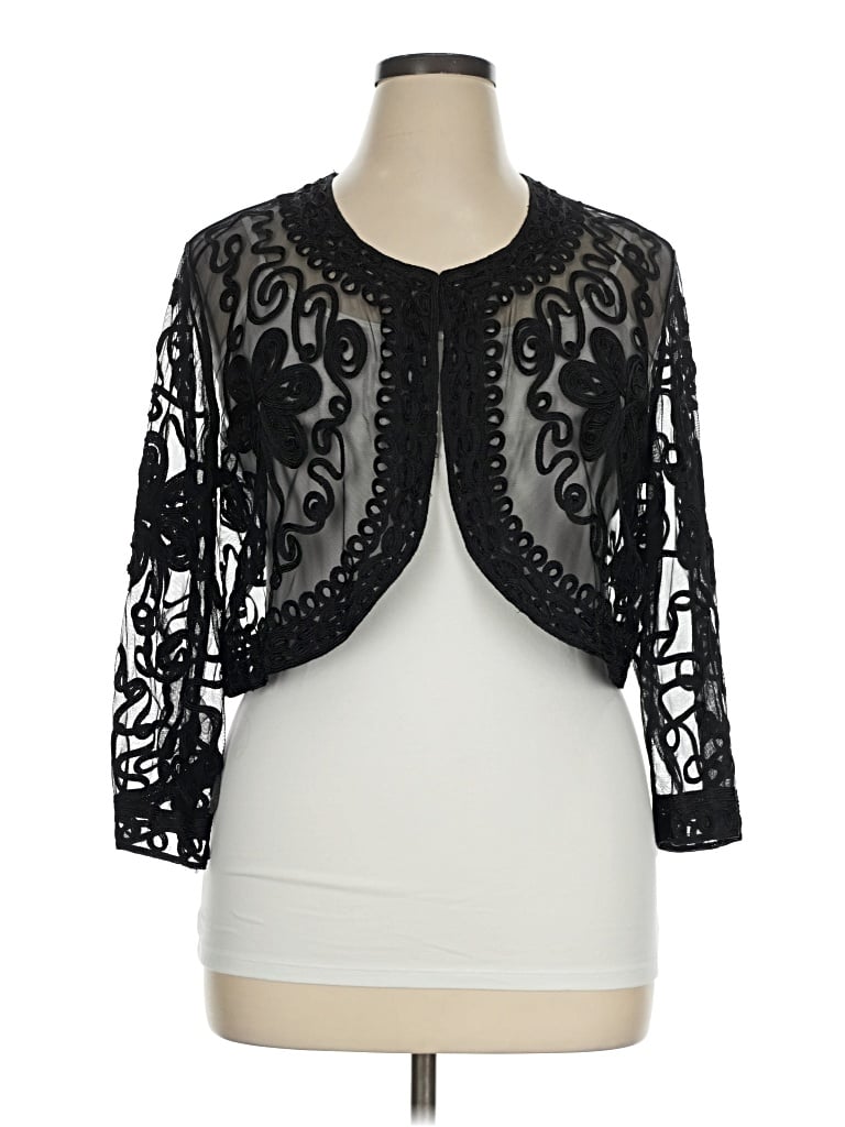 Pre-owned Dressbarn Kimono In Black