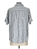 Universal Thread 100% Rayon Stripes Blue Short Sleeve Button-Down Shirt Size L - photo 2