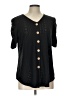 Apt. 9 Black Short Sleeve Blouse Size L (petite) - photo 1