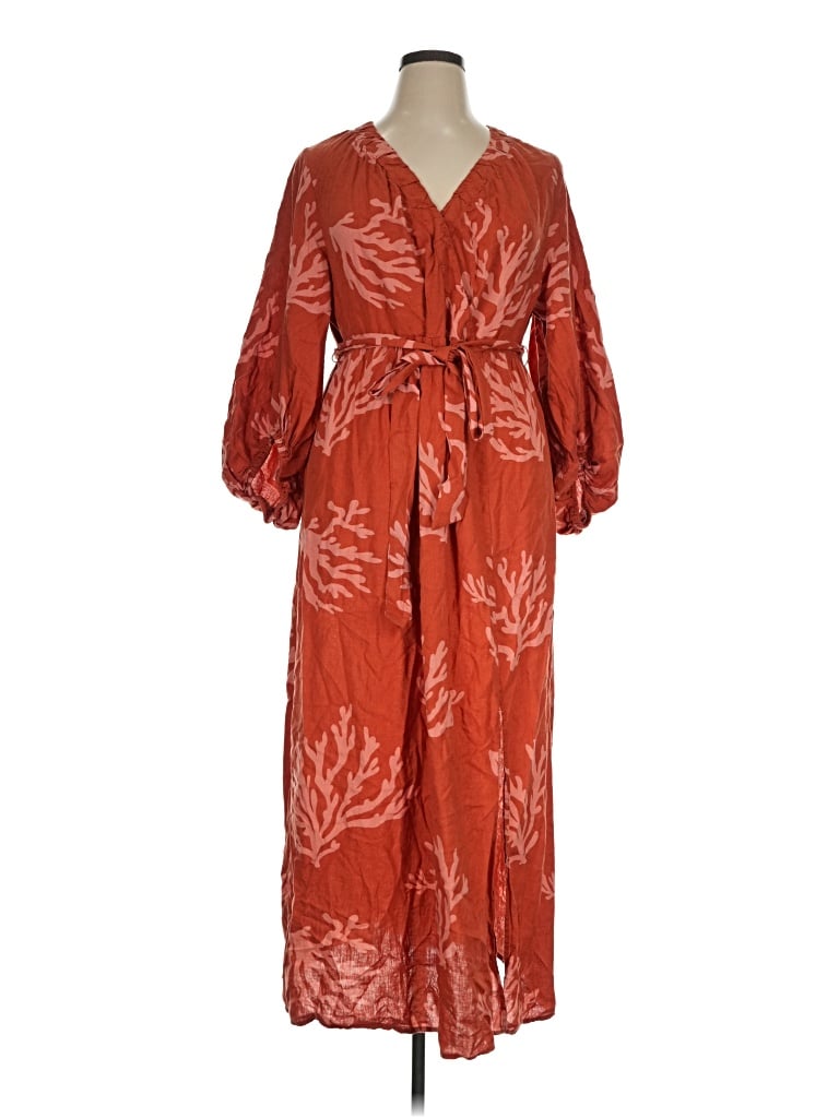 Pre-owned Ava & Viv Casual Dress In Orange