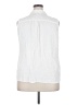 North Style 100% Cotton White Sleeveless Button-Down Shirt Size 2X - photo 2