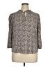 Adrianna Papell Animal Print Ivory 3/4 Sleeve Blouse Size XL - photo 1