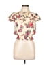 Wet Seal 100% Polyester Ivory Short Sleeve Blouse Size L - photo 1