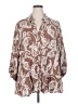 Cato 100% Rayon Paisley Brown 3/4 Sleeve Blouse Size 22 - photo 1