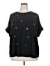 Cato Stars Black Short Sleeve Blouse Size 22 - photo 1