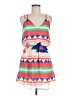 Cals 100% Polyester Color Block Orange Casual Dress Size M - photo 1