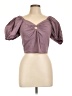 Sim & Sam 100% Cotton Purple Short Sleeve Blouse Size L (estimated) - photo 1