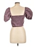 Sim & Sam 100% Cotton Purple Short Sleeve Blouse Size L (estimated) - photo 2