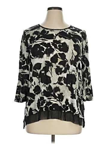 Simply Vera Vera Wang 3/4 Sleeve T-Shirt (view 1)