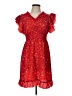 Unbranded 100% Polyester Red Casual Dress Size L - photo 1