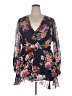 Nicholas 100% Silk Gray Pink Long Sleeve Blouse Size 18 - photo 1
