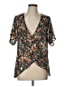 Fresh Brewed Black Short Sleeve Blouse Size L - photo 1