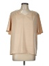 MOTF Tan Short Sleeve Blouse Size L - photo 1