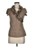 Iz Byer Brown Short Sleeve Blouse Size M - photo 1