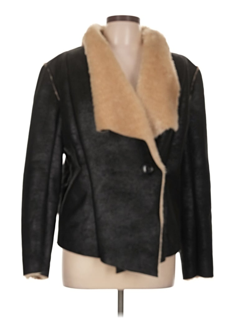 Pre-owned Neiman Marcus Faux Fur Jacket In Black